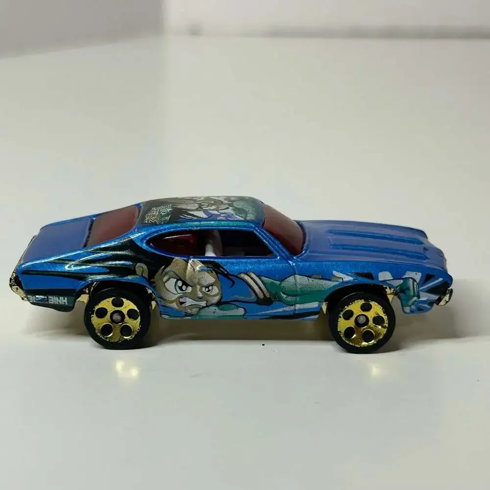 Hot Wheels Anime Series 5/5 Olds Oldsmobile 442 W-30 Blue Die-Cast Car